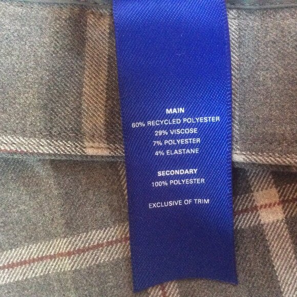 Kit & Ace Go To Gray Plaid HIgh Waist Classic Trousers Size 8 - Picture 4 of 6